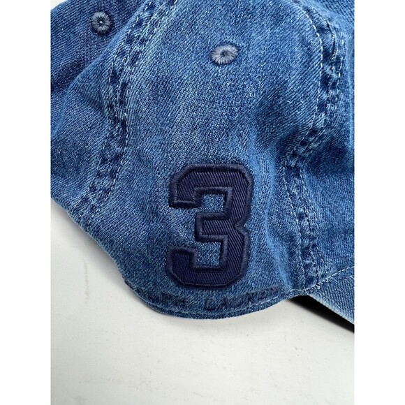 Polo Ralph Lauren Big Pony Denim Men's Blue #3 Baseball Ball Cap Hat - Picture 5 of 12